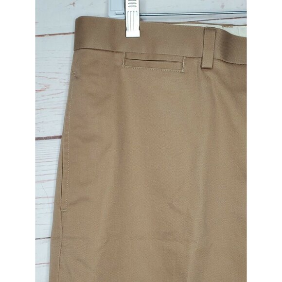 L.L. Bean WF Dress Chino Plain Front Classic Fit 17 Waist %100 Cotton Pants - Picture 5 of 12